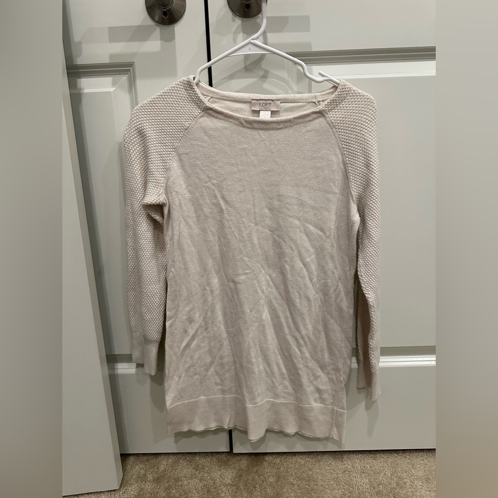 LOFT Off-White Knit Top